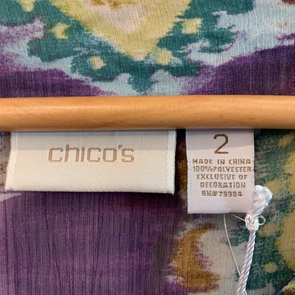 Chico's Painterly Splash Rita Top NWT 2 - Picture 2 of 5